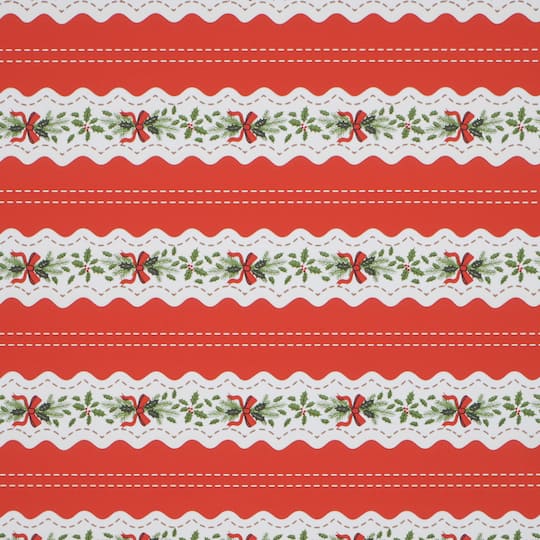 Michaels, 30" x 24ft. Foliage & Ribbon Stripes Gift Wrap by Celebrate It™ – Category: Roll Wrap